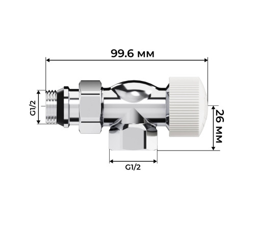 Набор термостатический осевой Royal Thermo Design 1/2 M30x1,5 Хром НС-1640374