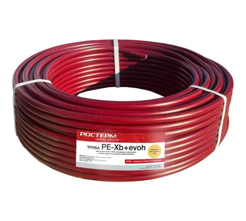 Труба из сшитого полиэтилена РОСТерм PEX-b/EVOH 16x2.0 мм для теплого пола бухта 50 м 11211620050