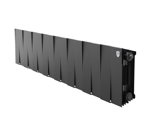 Радиатор биметаллический Royal Thermo PianoForte 200 16 секций боковое подключение черный 1682321