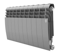 Радиатор биметаллический Royal Thermo BILINER 350 Silver Satin 10 секций боковое подключение НС-1682246