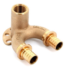 Угольник настенный проходной REHAU Rautitan RX+ 20-Rp 1/2 длинный бронза 14562711001