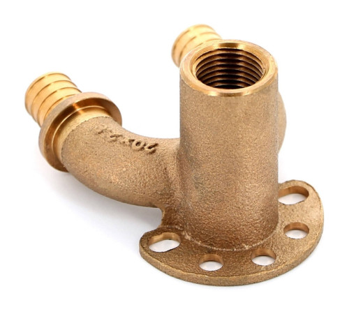 Угольник настенный проходной REHAU Rautitan RX+ 20-Rp 1/2 длинный бронза 14562711001