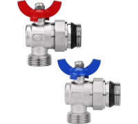 Комплект шаровых кранов для коллектора Varmega 1х1 НР-НР с разъемным соединением 2 шт VM15101