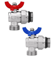 Комплект шаровых кранов для коллектора Varmega 1х1 НР-НР с разъемным соединением 2 шт VM15101