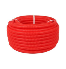 Труба гофрированная защитная VALFEX 28 мм красная бухта 50 м VF.591.R.028.050