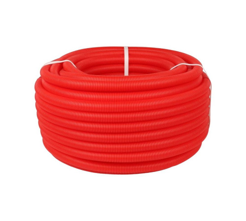 Труба гофрированная защитная VALFEX 28 мм красная бухта 50 м VF.591.R.028.050