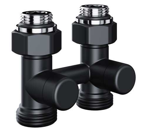 Узел нижнего подключения Royal Thermo Design прямой 1/2 x 3/4 EK черный RTE 07.00102