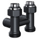 Узел нижнего подключения Royal Thermo Design прямой 1/2 x 3/4 EK черный RTE 07.00102