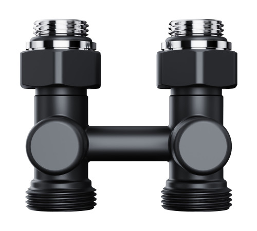 Узел нижнего подключения Royal Thermo Design прямой 1/2 x 3/4 EK черный RTE 07.00102