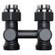 Узел нижнего подключения Royal Thermo Design прямой 1/2 x 3/4 EK черный RTE 07.00102