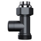 Узел нижнего подключения Royal Thermo Design прямой 1/2 x 3/4 EK черный RTE 07.00102