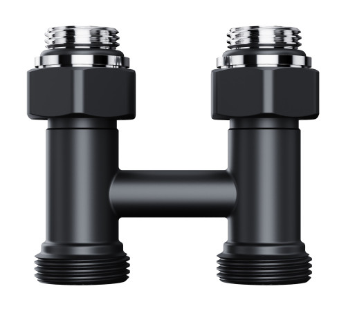 Узел нижнего подключения Royal Thermo Design прямой 1/2 x 3/4 EK черный RTE 07.00102