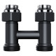 Узел нижнего подключения Royal Thermo Design прямой 1/2 x 3/4 EK черный RTE 07.00102