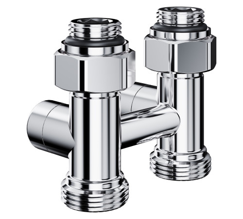 Узел нижнего подключения Royal Thermo Design прямой 1/2 x 3/4 EK хром RTE 07.00103
