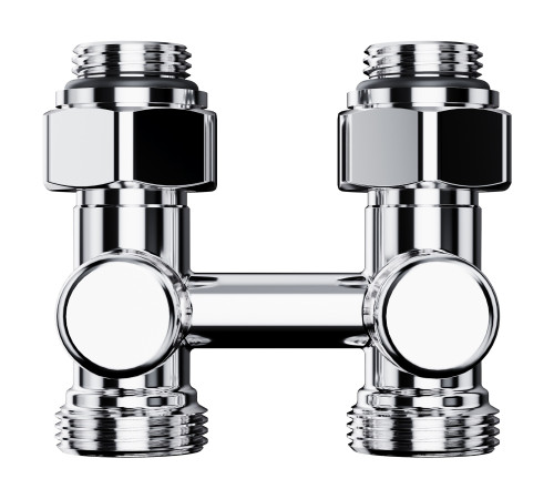 Узел нижнего подключения Royal Thermo Design прямой 1/2 x 3/4 EK хром RTE 07.00103