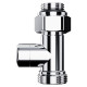 Узел нижнего подключения Royal Thermo Design прямой 1/2 x 3/4 EK хром RTE 07.00103