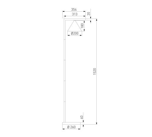 Светильник светодиодный напольный уличный Bevel 90317/1 черный