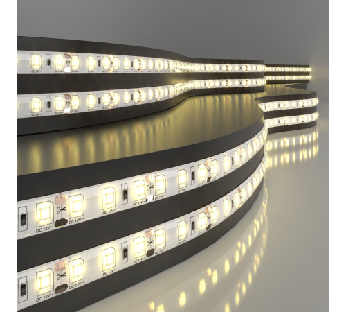 Светодиодная лента 12 В 9,6 Вт/м 120 Led/м 2835 IP65, теплый белый 3300K, 5 м Лента светодиодная 12V 9,6W 120Led 2835 IP65 теплый белый, 5м