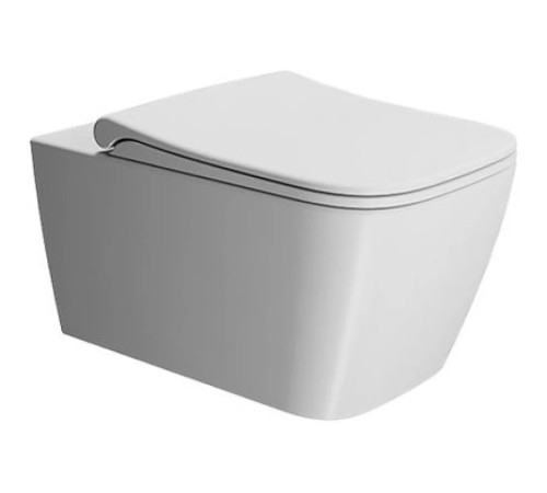 Унитаз подвесной безободковый GSI Nubes 550x350 мм белый матовый 9615FR509