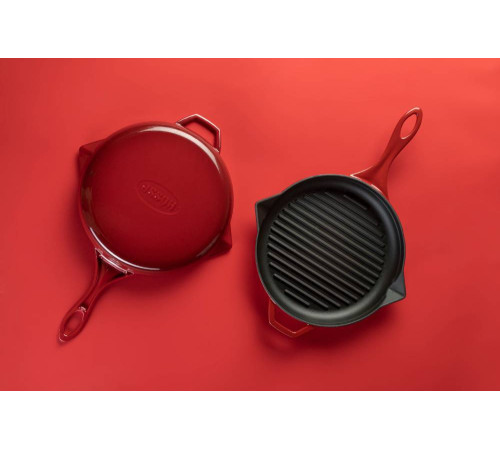 Сковорода-гриль чугунная Hosseven HS Y GTV 28 RED 28 см А755528