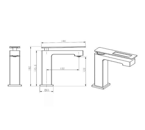Смеситель для раковины Boheme Q белый/золото 141-WG.2