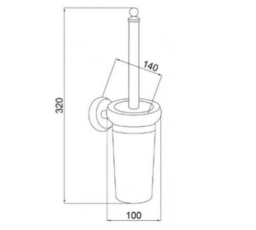 Ершик для унитаза Boheme Vogue подвесной хром 10194