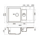 Кухонная мойка Omoikiri Daisen 86-2-BL Artgranit 86x51 см черный 4993477