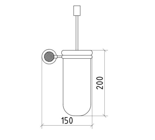 Ершик для туалета Boheme Royal Cristal подвесной хром 10933-CR