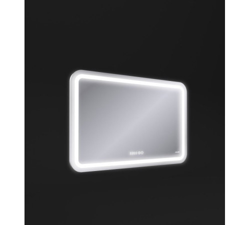 Зеркало Cersanit Design Pro LED 050 80x55 см с подсветкой, часами и антизапотеванием KN-LU-LED050*80-p-Os
