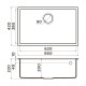 Кухонная мойка Omoikiri Tedori 66-U Tetogranit 66x42 см платина 4993979