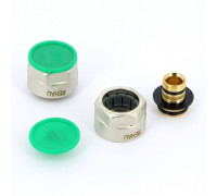 Соединитель обжимной REHAU RAUTITAN stabil 16.2x2.6 мм - 3/4 EK никелированный 266452-003