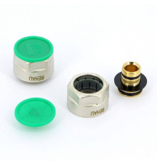 Соединитель обжимной REHAU RAUTITAN stabil 16.2x2.6 мм - 3/4 EK никелированный 266452-003
