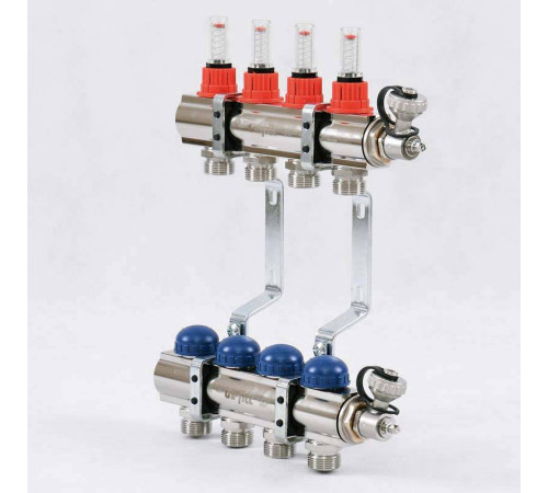 Коллекторная группа Uni-Fitt серия E 1x3/4 EK 4 выхода с расходомерами 440E4304