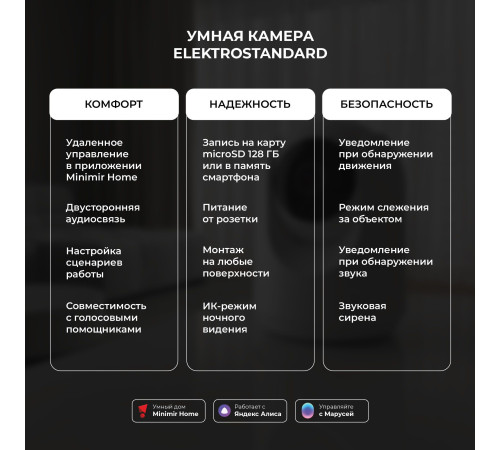 Умная видеокамера белая IP20 76500/00