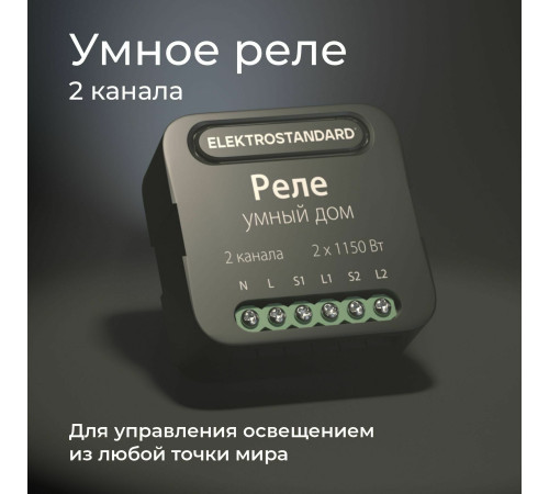 Умное двухканальное реле 76007/00