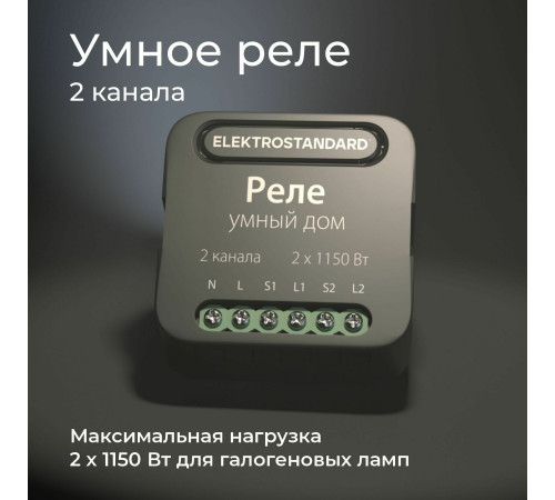 Умное двухканальное реле 76007/00