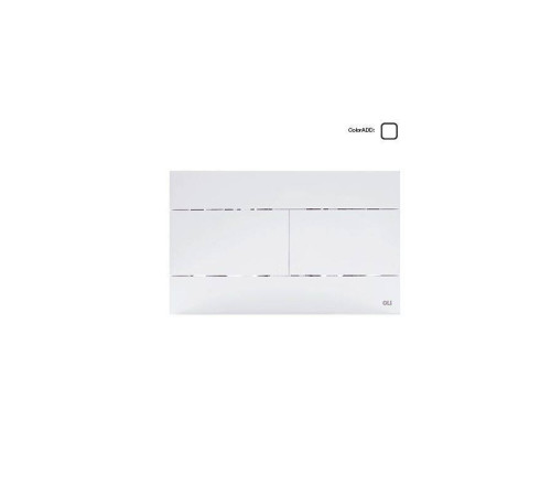 Кнопка смыва OLI Slim пластик белый 659041