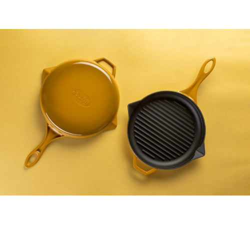 Сковорода-гриль чугунная Hosseven HS Y GTV 28 YELLOW 28 см А752528