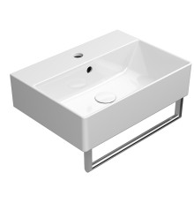 Раковина накладная/подвесная GSI Kube X 500x370 мм с 1 отверстием белая глянцевая 9447111