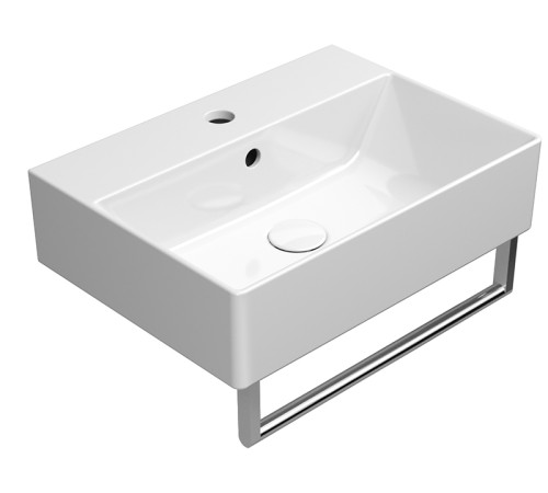 Раковина накладная/подвесная GSI Kube X 500x370 мм с 1 отверстием белая глянцевая 9447111