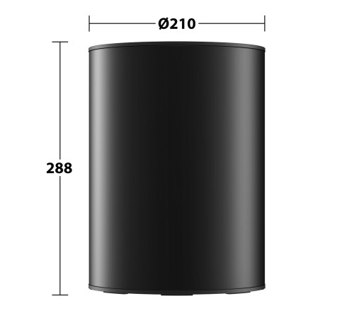 Ведро для мусора KEUCO PLAN 5 л черный матовый 04989 370037