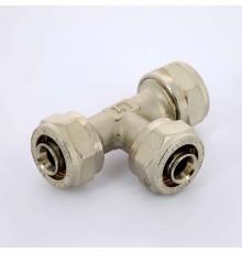 Тройник обжимной никелированный Uni-Fitt 16х2.0 666N6660