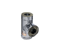 Тройник сэндвич 90° Ferrum AISI 430/0.8 мм + нерж. 200х280 мм Аf4439