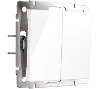 Выключатель двухклавишный с самовозвратом (белый) W1122401