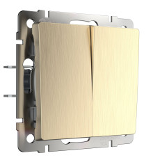 Выключатель двухклавишный (шампань рифленый) W1120010