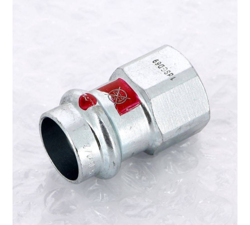 Муфта переходная пресс-В Viega Prestabo 18х1/2 оцинкованная сталь 559090