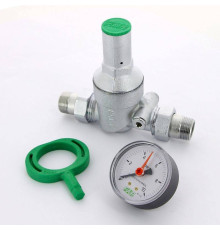 Редуктор давления хромированный FAR 3/4 НР-НР с манометром FA 2815 34