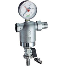 Фильтр механической очистки FAR 1/2 НР-ВР 100 мкм с манометром FA 3946 12100