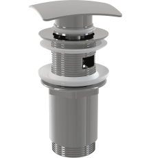 Донный клапан Alcaplast CLICK/CLACK 5/4 цельнометаллический с квадратной заглушкой хром A393