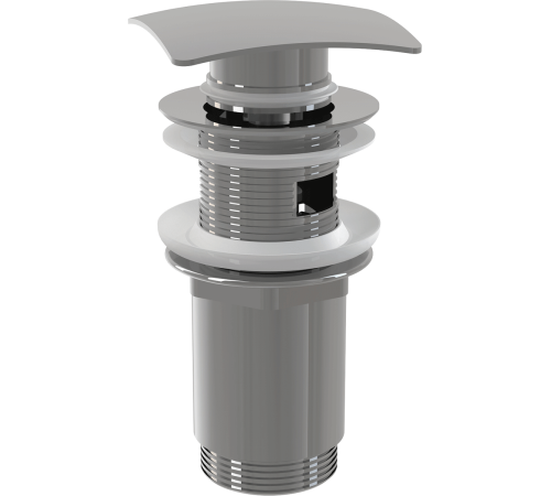 Донный клапан Alcaplast CLICK/CLACK 5/4 цельнометаллический с квадратной заглушкой хром A393